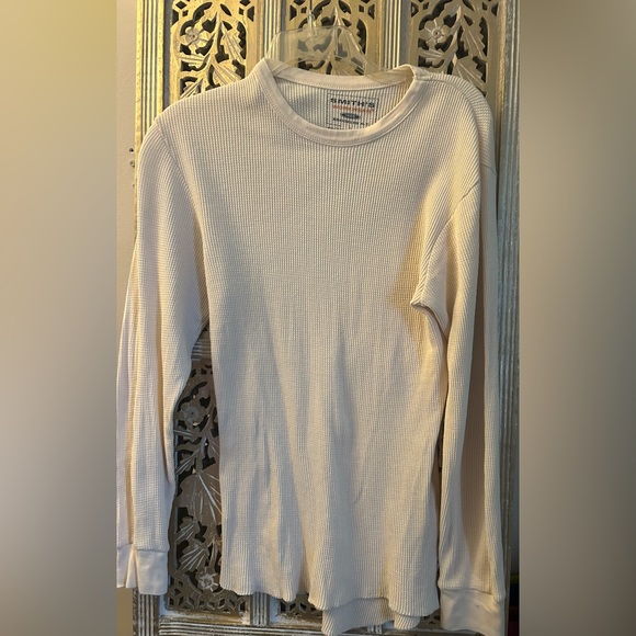 SMITH'S Workwear Men's creme thermal long sleeve shirt top size Large - Picture 4 of 4